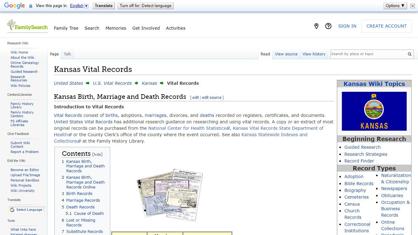 Kansas Vital Records • FamilySearch